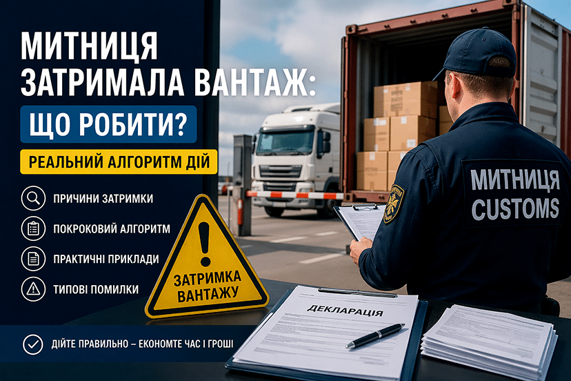 Митниця затримала вантаж: що робити (реальний алгоритм
