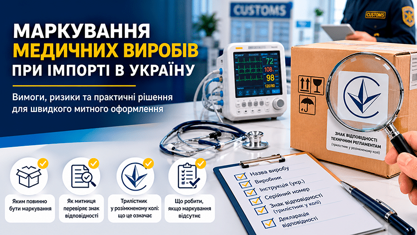 Маркування медичних виробів при імпорті в Україну: вимоги, ризики та рішення