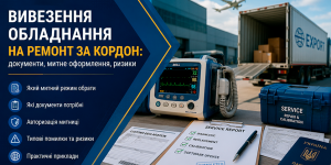 Вивезення обладнання на ремонт за кордон: документи, митне оформлення, ризики