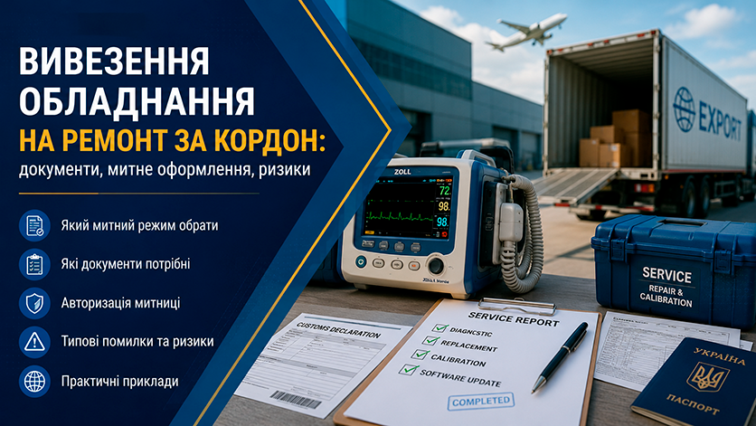 Вивезення обладнання на ремонт за кордон: документи, митне оформлення, ризики